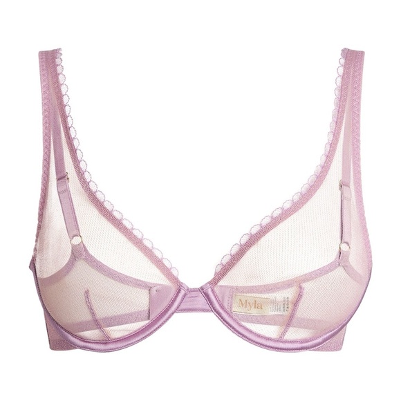 BNWT - Myla London Verity Close Lilac Mesh Bra - Picture 1 of 5
